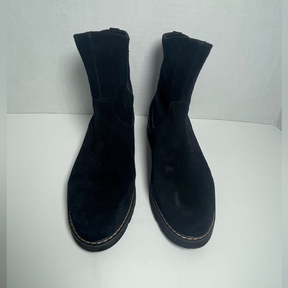 Donald J. Pliner Black Suede Ankle Boots Size 9